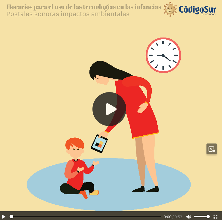 Postales Sonoras: Horarios para el uso de las tecnologías en las infancias